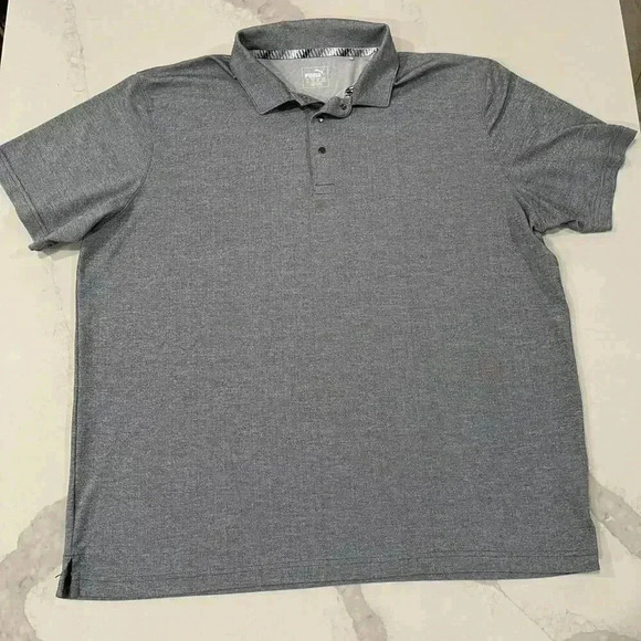 Puma Grill To Green Golf Athleisure Polo Gray Button Snap Men’s XXL Activewear - Picture 1 of 6